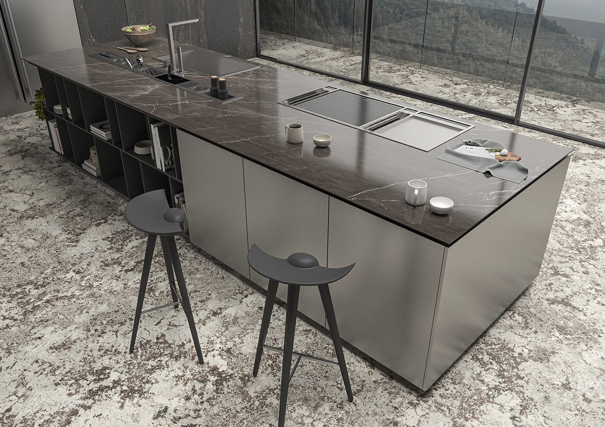 Support for high-performance porcelain slabs - Platform Plus.